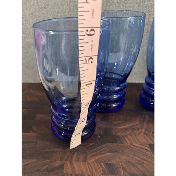 Libbey Cobalt Glass Set of Four - Picture 3 of 5